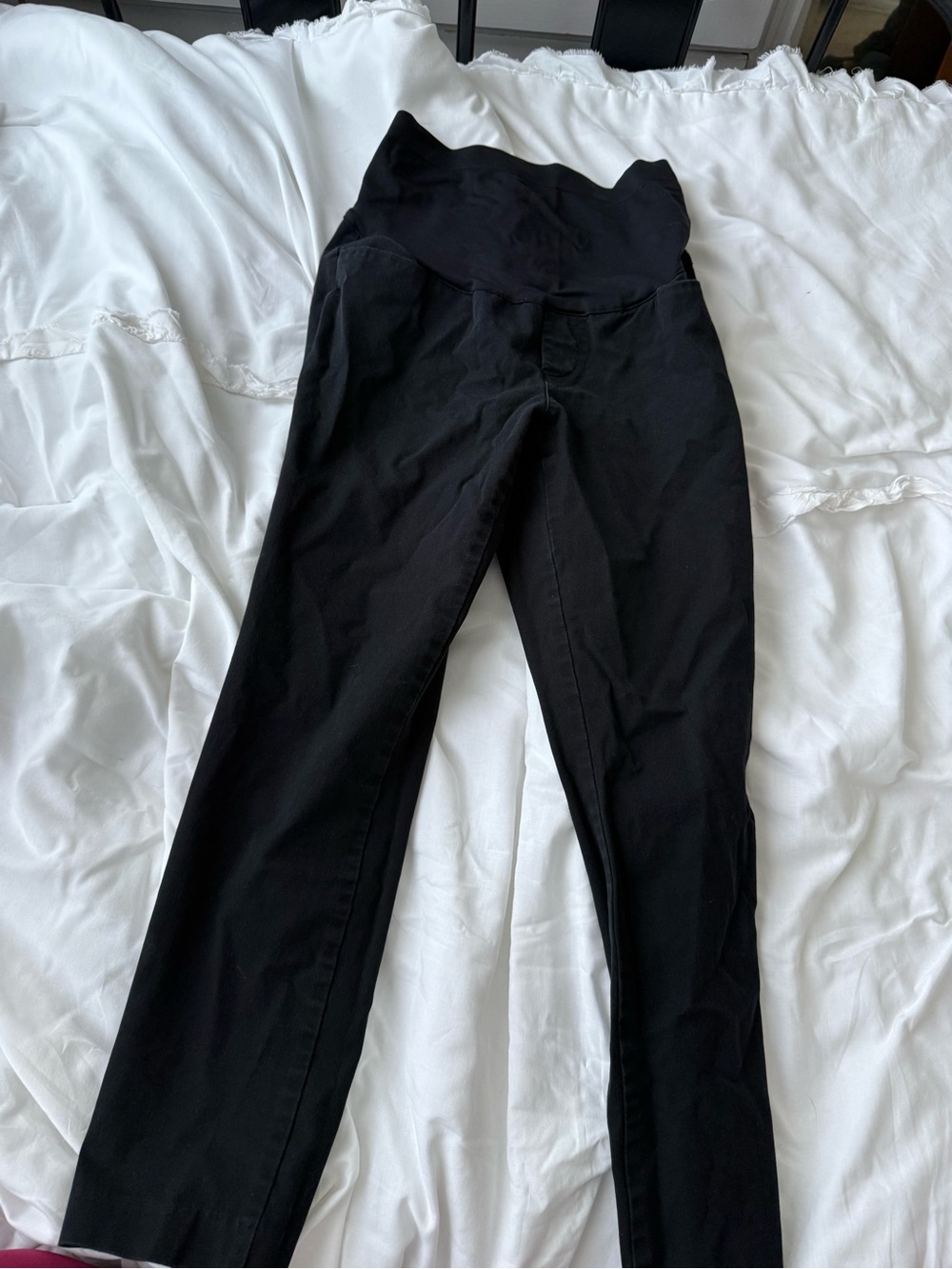 Black Maternity Pants with Comfort Panel